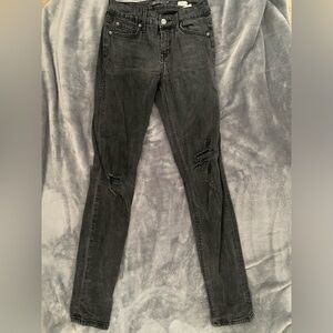 Level 99 black ripped jeans